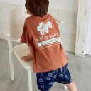 【期間限定SALE/15%OFF】【aBity select./アビティセレクト】ハイビスカス柄 両面プリント ビックシルエット半袖Tシャツ 男の子 ボーイズ ...