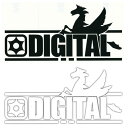 DIGITALLOGO ステッカー カラー BLACK/WHITE 【デジタル ステッカー】【メール便対応】