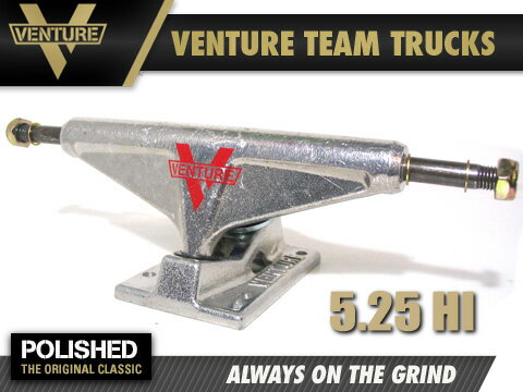 VENTURE トラック ベンチャー トラック HI 5.2 TEAM POLISHED 【ベンチャー トラック ハイ 5.2】【スケートボード スケボー チーム】【日本正規品】