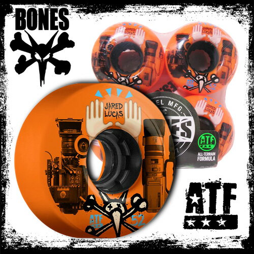 BONES WHEELS (ボーンズ ウィール) Filmer Lucas Versus ATF ALL TERRAIN FORM 80A 52mm (スケートボード ソフトウィール) (ボーンズ 日本正規品)715005
