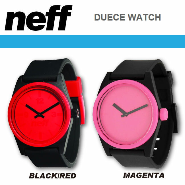 NEFF 時計 DUECE WATCH カラー BLACK RED/MAGENTA 【ネフ 腕時計】【日本正規品】【あす楽】715005