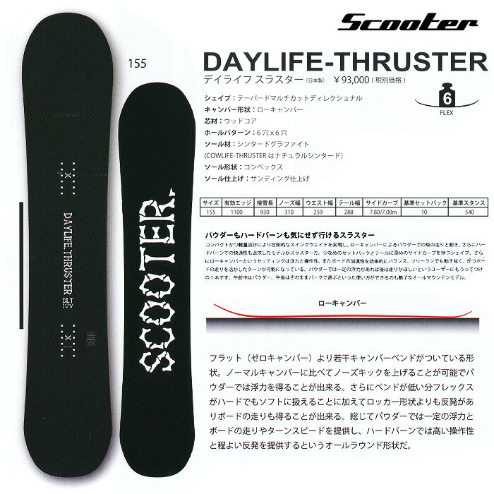 16-17 NEWf SCOOTER DAYLIFE THRUSTER fCCt XX^[ 155 yXN[^[ Xm[{[h 16-17 zypE_[{[hzyE`...