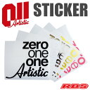 011 ArtisticTEXT2 ステッカー カラー RED/WHITE/GREEN/PINK/SILVER 【ゼロワンワン アーティスティック】【スノーボー...