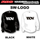 NOVEMBER SWEAT SW-LOGO【カラー BLACK WHITE】【 クルーネック スウェット スエット トレーナー】【ノーベンバー スノーボード 23-24 日本正規品】