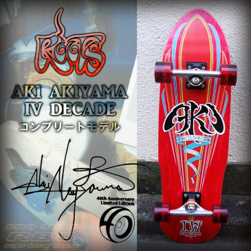 ROOTS AKI AKIYAMA 4 DECADES RED 9.125 x 33 コンプリート モデル 【ルーツ スケートボード】【ロンスケ ロングスケート】【日本正規品】【あす楽】