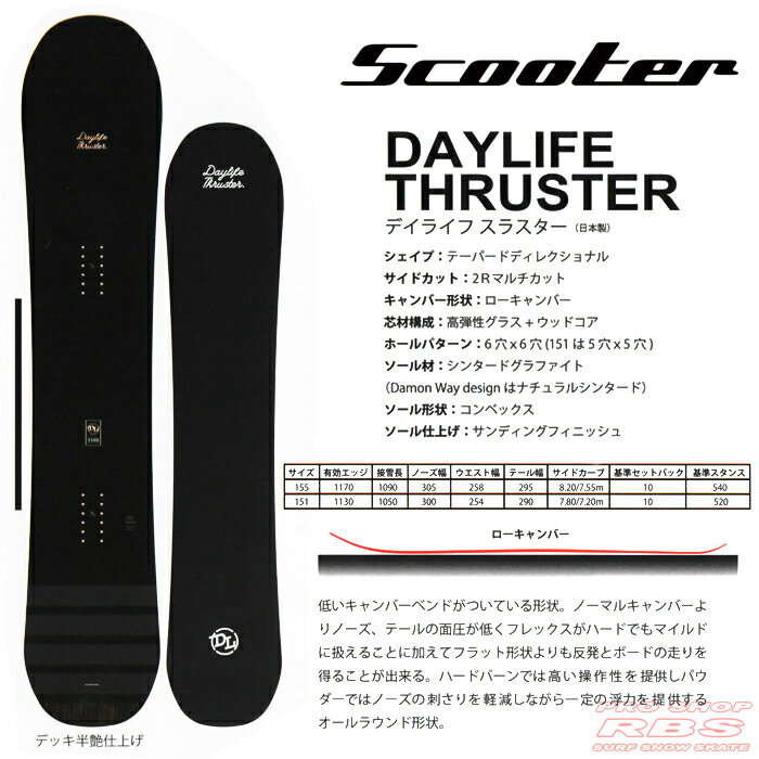 18-19 NEWf SCOOTER DAYLIFE THRUSTER fCCt XX^[ 151/155 yXN[^[ Xm[{[h 2019 zyE`[ibv...