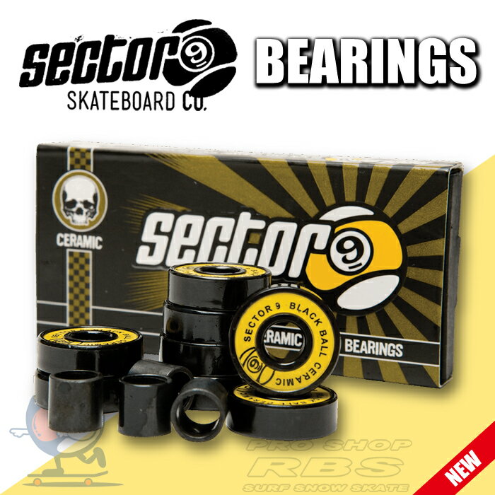 セクター9 SECTOR9 ベアリング BLACK BALL CERAMIC SPEED BEARINGS 【スケートボード ロンスケ】【日本正規品】【あす楽】