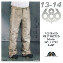 発売開始！ 686 RESERVED DESTRUCTED DENIM INSULATED パンツ 【13-14 スノーボード ウェア 日本正規品】