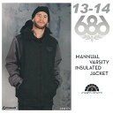 686 MANNUAL VARSITY バーシティ INSULATED ジャケット 【2014 スノーボード ウェア】【送料無料 日本正規品】