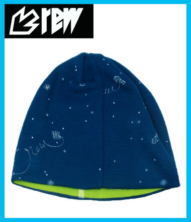 REW BEANIE カラー BLUE×GREEN 【アールイーダブリュー】【スノーボード ニットキャップ】715005