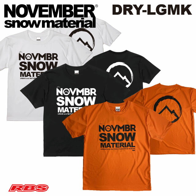 NOVEMBER Tシャツ DRY-LGMK 【カラー ホワイト ブラック オレンジ】【ノベンバー  ...