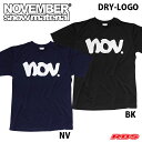 NOVEMBER Tシャツ DRY-LOGO ドライ ロゴ 【カラー ブラック ネイビー】【吸水 急速 速乾 ドライ】【22-23 日本正規品】