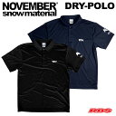 NOVEMBER ドライ ポロシャツ DRY-POLO BLACK 【ノベンバー スノーボード 23-24】【吸汗 速乾 吸水 UV カット インナー ティーシャツ】【日本正規品】