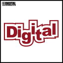 DIGITAL ステッカー L RED 【スノーボード ステッカー】