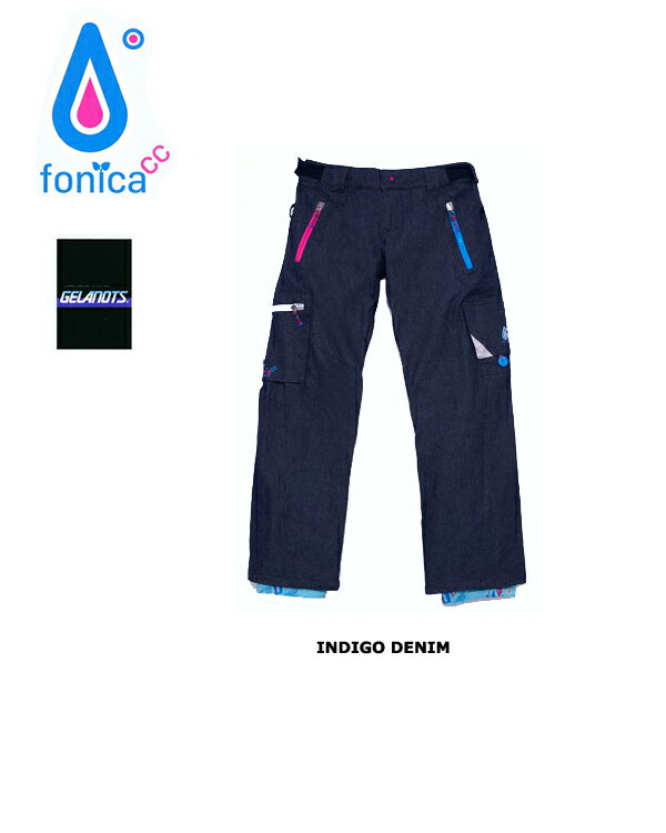 ★販売開始！FONICA MONICA BAGGY パンツ INDIGO DENIM【フォニカ モニカ】【スノーウェア 送料無料】715005