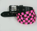 【LOW LIFE】CHECKERカラー BLACK VINTAGE PINK【ローライフ ベルト】715005