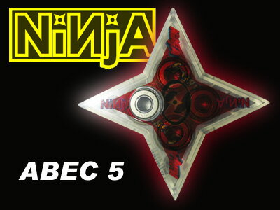 NINJA ベアリング BEARING ABEC5 オイルタイプ スターケース 【ベアリング ニンジャ】【スケートボード ベアリング オイル】【日本正規品 あす楽】 1