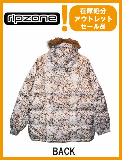 RIPZONE TORILOGY DOWN JACKET カラー WHITE CAMO 【リップゾーン ジャケット】【スノーボード ウェア】【日本正規品】