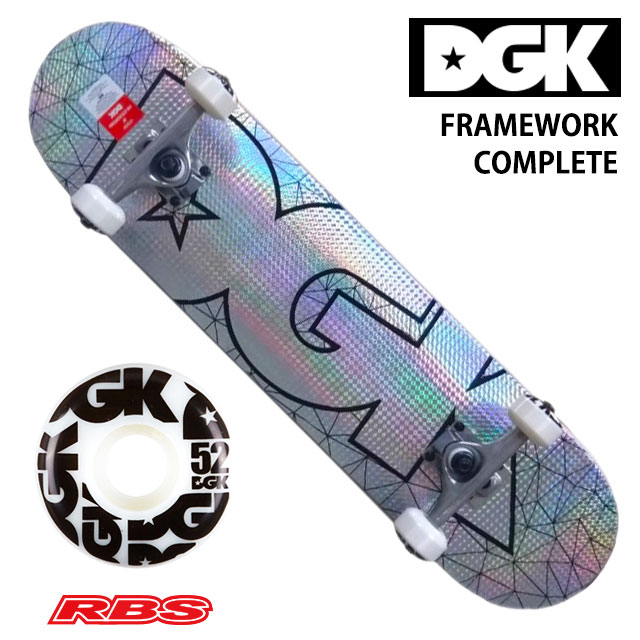DGK デッキ スケートボード コンプリートセット FRAME WORK COMPLETE サイズ 7.5 7.75 8.0 【DGK デッキ】【スケボー 完成品】【送料無料 日本正規品】