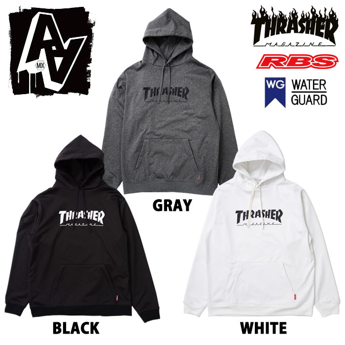 楽天プロショップ RBSAA HARD WEAR 22-23 BONDING HOODIE THRASHER ボンディング フーディー スラッシャー パーカー 【ダブルエー 防水 撥水 スノーボード パーカー 新品未開封】【あす楽 送料無料 22-23 日本正規品】