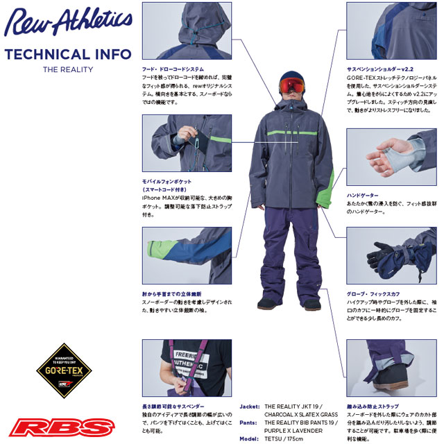 REW 20-21 THE REALITY JKT リアリティー ジャケット【3レイヤー スノーボード ウ...