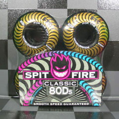 SKATE BOARD WHEEL【SPIT FIRE】FTC 80D's 54mm Black&Gold【スケートボード ウィール】【スピットファイア】715005