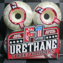 SKATE BOARD WHEEL【SPIT FIRE】F1 STREET BURNERS 54mm WHITE 【スケートボード ウィール】【スピットファイア】715005