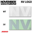 NOVEMBER ステッカー CUTTING NV LOGO WT SV 【ノーベンバー ノベンバー】【スノーボード ステッカー ホワイト シルバー】【22-2...