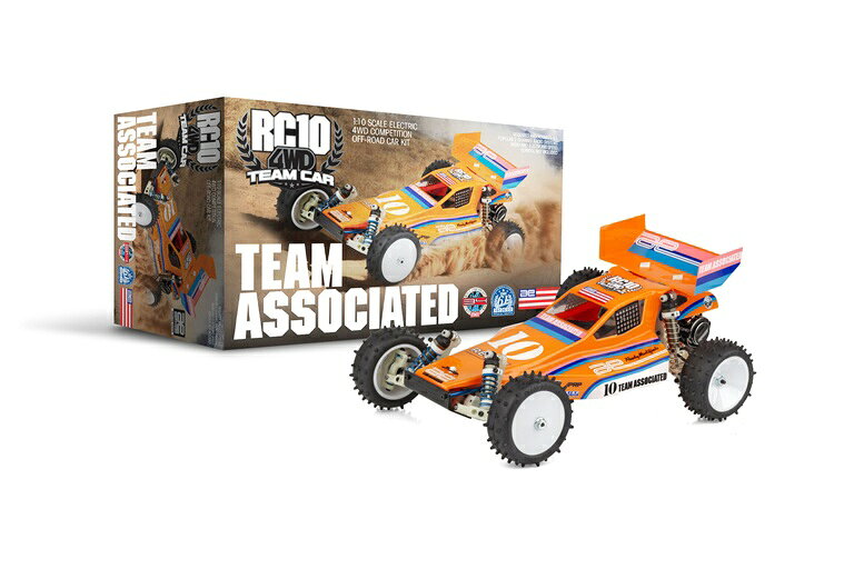 伝説の2WD RC10、その先へ RC10は、Team Associated創設者 ロジャー・カーティス（Roger Curtis／RC） の構想から生まれ、RCカー史に名を刻む伝説的なマシンとなりました。 初の IFMARオフロード世界選手権（1985年）において、Jay Halsey はRC10で2WDクラス優勝を果たしましたが、実は同時にプロトタイプの4WD RC10でも4WDクラスに参戦し、見事2位を獲得していたのです。 しかし当時、Team Associatedは2WDの開発に専念し、この4WDプロトタイプは市販されることはありませんでした。 もし、あの時Team Associatedが4WD RC10を開発していたら― その「もしも」を実現したのが、この RC10 4WD Team Car オフロードバギーです。 エンジニアチームは伝説のRC10と、B74シリーズで培った4WDレースのノウハウを融合。 これまでのようにRC10キットとコンバージョンパーツを組み合わせる必要はありません。 本物のTeam Associated製RC10 4WD を、一箱で組み上げることができます。 あとはRCメカ（サーボ・ESC・受信機・モーターなど）を載せて、サーキットへ走り出すだけです！ 主な特徴 ● 新設計・ベルトガイド ● 新設計・シャーシスティフナーシステム ● バッテリーアクセスを容易にする新型サムボールナット ● 高さを増した新型プーリーガイド ● 4WD専用ブラックアルマイト6061-T6アルミモノコックシャーシ ● ブラックアルマイト・ノーズプレート＆モータープレート ● ブリーダーショックキャップ ● フルアジャスタブル4輪独立サスペンション ● ロングトラベル・ハードアノダイズド・オイルショック ● 前後Stealth トランスミッション（実績あるレース仕様） ● アジャスタブル前後ボールデフ ● リア2.2インチホイール付属 ● HDメトリックボールスタッド採用 ● V2スリッパークラッチシステム ● ハイグラウンドクリアランスと低重心設計 ● ビンテージ4WDスパイクタイヤ（前後） ● クリアViperボディ＆ドライバーフィギュア ● 4WD専用前後ショックタワー ● 高精度ベアリング採用 ● 7.4V〜7.6V 2SショートLiP対応 ● 3.5mmターンバックルを採用 ● 前後CVAドライブシャフト ● 低摩擦センターベルト＆テンションシステム ● ロングフロントアームデザイン ● RC10 4WD専用キャスター＆スピンドルアセンブリ ● 改良型リアバルクヘッド＆シャーシ補強 ● カーボン製リアトランスミッションブレース ● フロント2.2インチ12mmヘックスホイール付属 ● 4WD専用ベルクランクシステム ● 5.5インチ・ポリカーボネート製ハイダウンフォースウイング付属 ＜走行までに必要なもの＞ ● 2chプロポセット（1アンプ・1サーボ） ● 7.2Vバッテリーまたは、2セル7.4V Li-Poバッテリー ● 7.4VLi-Poバッテリー対応充電器 ● 540タイプモーター ● ピニオンギヤ ● 送信機用単三乾電池 ● ボディ塗装用塗料 ● 組立工具・他 ※掲載した画像はキットを組み立て塗装したものです。 掲載画像に含まれるRC装置、ESC、モーター、バッテリー等は別売です。