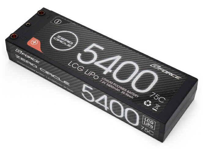 GE220 【G-FORCE /ジーフォース】 ZERO CIRCLE LCG 7.4V 5400mAh 75C Li-Poバッテリー （ゼロサークル）