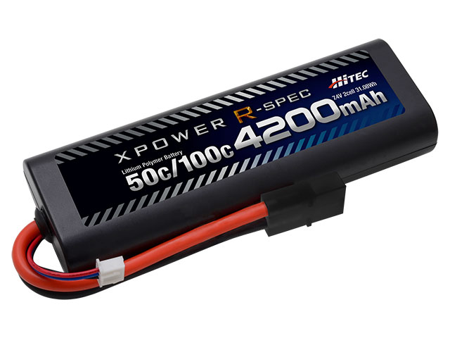 XPR4200-RT-B  XPOWER R-SPEC Li-Po 7.4V 4200mAh 50C/100C タミヤタイプコネクター