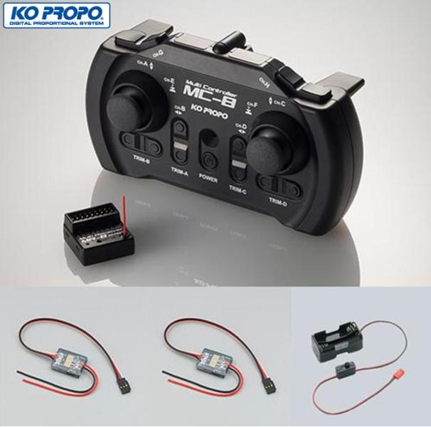 10713 【KO PROPO/近藤科学】 MC-8 2.4GHz MX-F MAKEセットA（MD-1NB 370以下の小型模型用DCモーター用スピードコントローラー×2個付属）