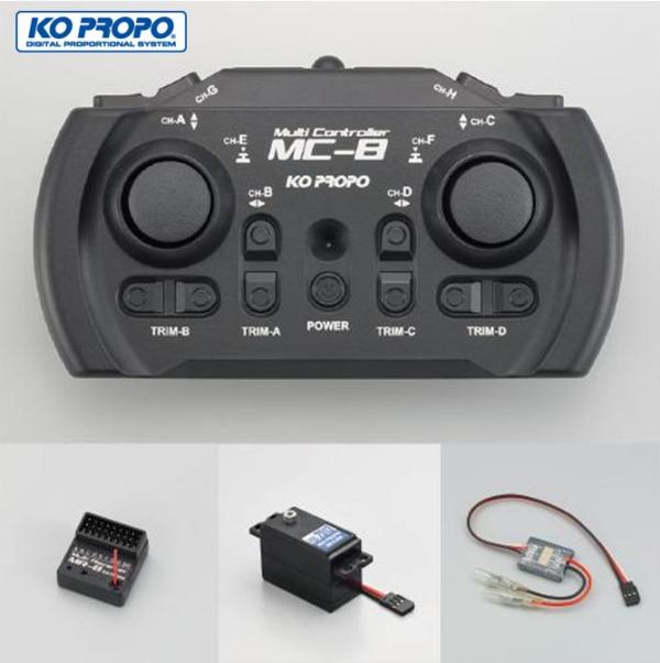 10714 【KO PROPO/近藤科学】 MC-8 2.4GHz MX-F EPセットC（PDS-2503 MD-1LB）（PDS-2503サーボ×1 MD-1NB 370以下の小型模型用DCモーター用スピードコントローラー(リニアバック仕様)×1付属）