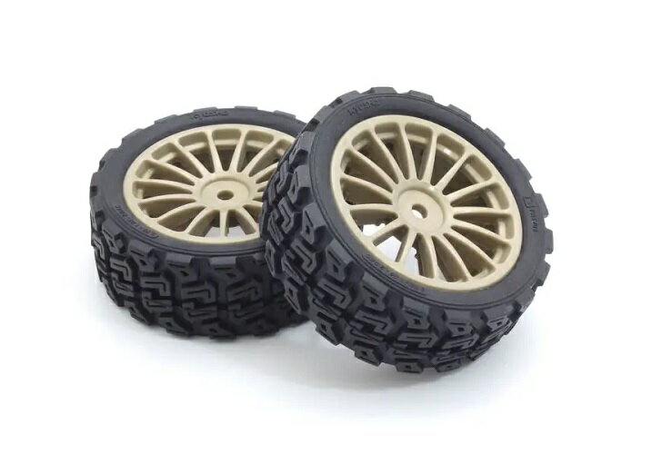 FATH708GM 【KYOSHO/京商】 接着済ラリータイヤFZ02-R(15スポークホイルゴールド/M/2pcs)
