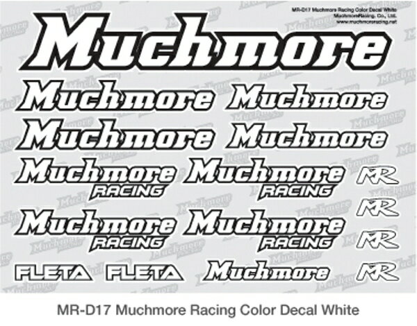 MR-D17 【Muchmore Racing/マッチモア レーシング】 Muchmore Racing ロゴデカール：白