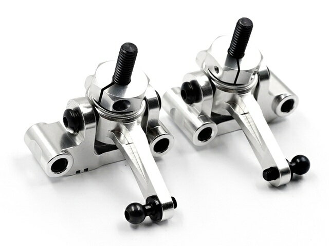 タミヤ スーパーアスチュート2018用フロントCハブとナックルのセットです。 フロントホイルがノーマルのベアリング保持タイプでは無く六角ハブタイプとなりホイルの選択肢が広がります。 アッパーアームの取付穴も追加設定されています。 内容量:1set