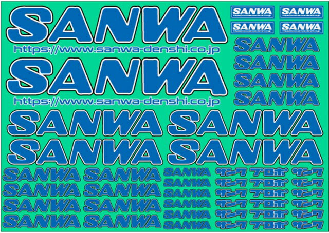 107A90537A 【SANWA/サンワ/三和電子機器】 SANWAデカール II　ブルー