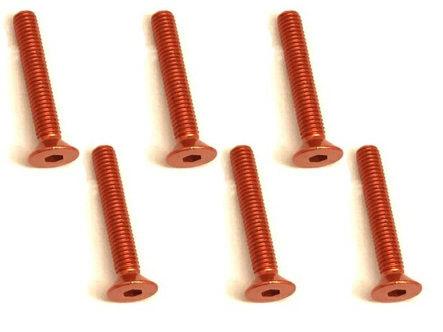 SAX-320OR 【SQUARE/スクエア】 3x20ヘックス皿ジュラルミンビス(オレンジ/6本入)