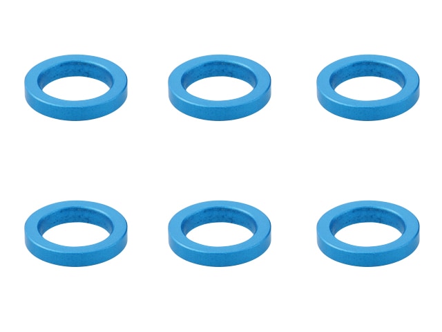 SGX-110TB 【SQUARE/スクエア】 アルミカラー φ6×4×1.0t タミヤブルー 6個入り