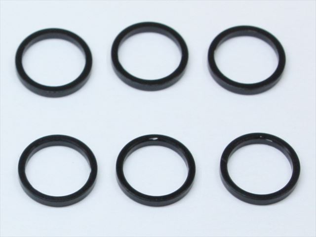 SGX-8605BK 【SQUARE/スクエア】 M6アルミカラー φ7.4×6×0.5t (ブラック)6個入リ