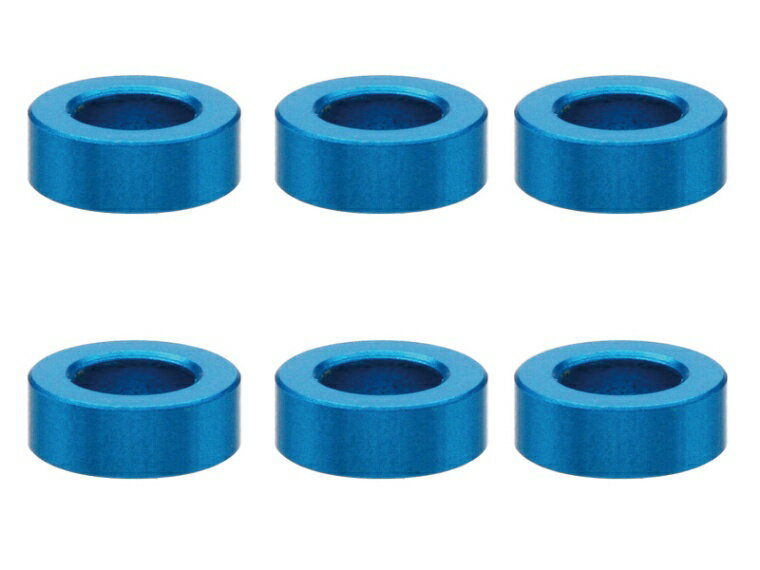 SGX-920TB 【SQUARE/スクエア】 M3アルミカラー φ5.5×3×2.0t (ライトブルー) 6個入