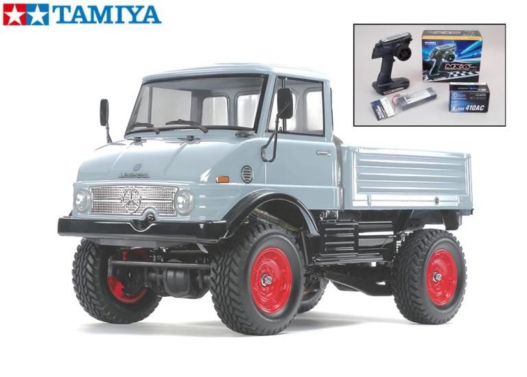 ！【TAMIYA/タミヤ】 58692 1/10 電動RC メルセデス・ベンツ ウニモグ 406 （CC-02シャーシ）組立キット・サンワ：MX-6 コンピュータプロポ付フルセット （未組立） ≪ラジコン≫