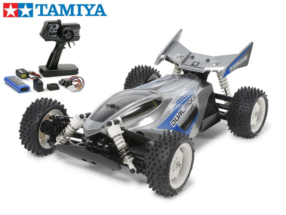 ！【TAMIYA/タミヤ】 58596 1/10 電動RC デュアルリッジ（TT-02Bシャーシ） 組立キット 45053 NEWファインスペック電動RCドライブセット チャンプオリジナル：フルボールベアリング （未組立） ≪ラジコン≫