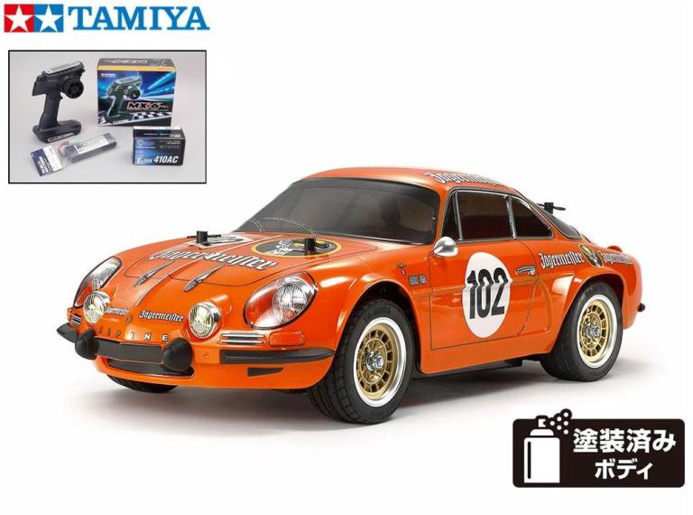 ！【TAMIYA/タミヤ】 58708 1/10電動RC アルピーヌA110 イェーガーマイスター 1973 (M-06シャーシ) 組立キット・サンワ：MX-6 コンピュータプロポ付フルセット+チャンプオリジナル：フルボールベアリング （未組立） ≪ラジコン≫ 1