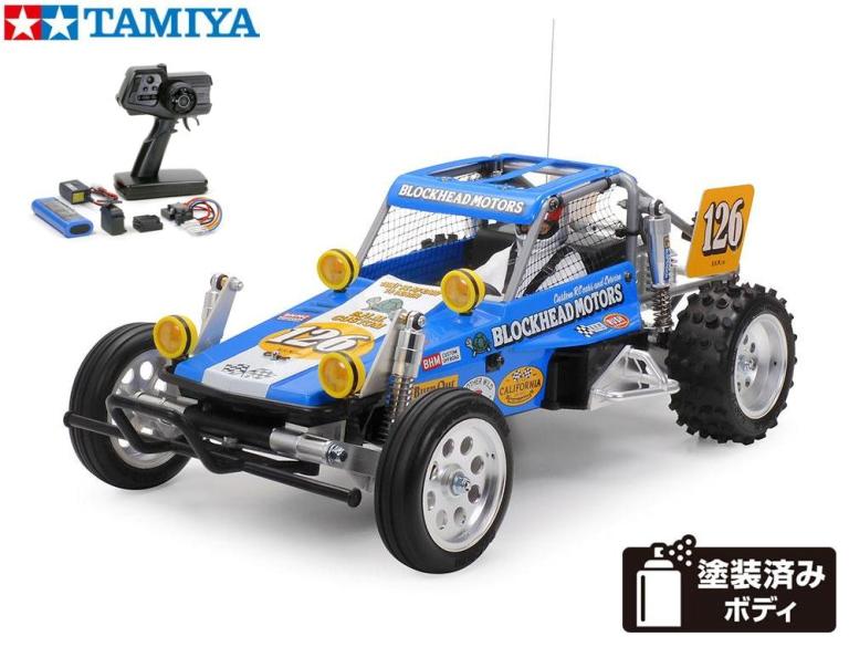 ！【TAMIYA/タミヤ】 58695 1/10 電動RC ワイルドワンオフローダー BLOCKHEAD MOTORS 組立キット+45053 NEW ファインスペック電動RCドライブセット+チャンプオリジナル：フルボールベアリング （未組立） ≪ラジコン≫