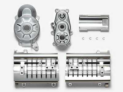54750 【タミヤ】RCオプションパーツ OP1750 4x4ピックアップ マットクロームギヤボックス(Aパーツ)