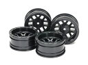 51686 【TAMIYA/タミヤ】 RCスペアパーツ SP1686 CC-02 12本スポークホイール (26mm幅・オフセット+6) ブラック4本