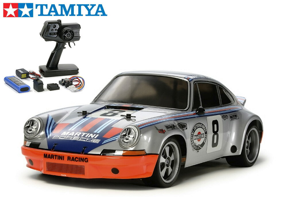 ！【TAMIYA/タミヤ】 58571 1/10 電動RC　ポルシェ 911 カレラ RSR（TT-02シャーシ）組立キット+45053 NEWファインスペック電動RCドライブセット （未組立） ≪ラジコン≫ 1