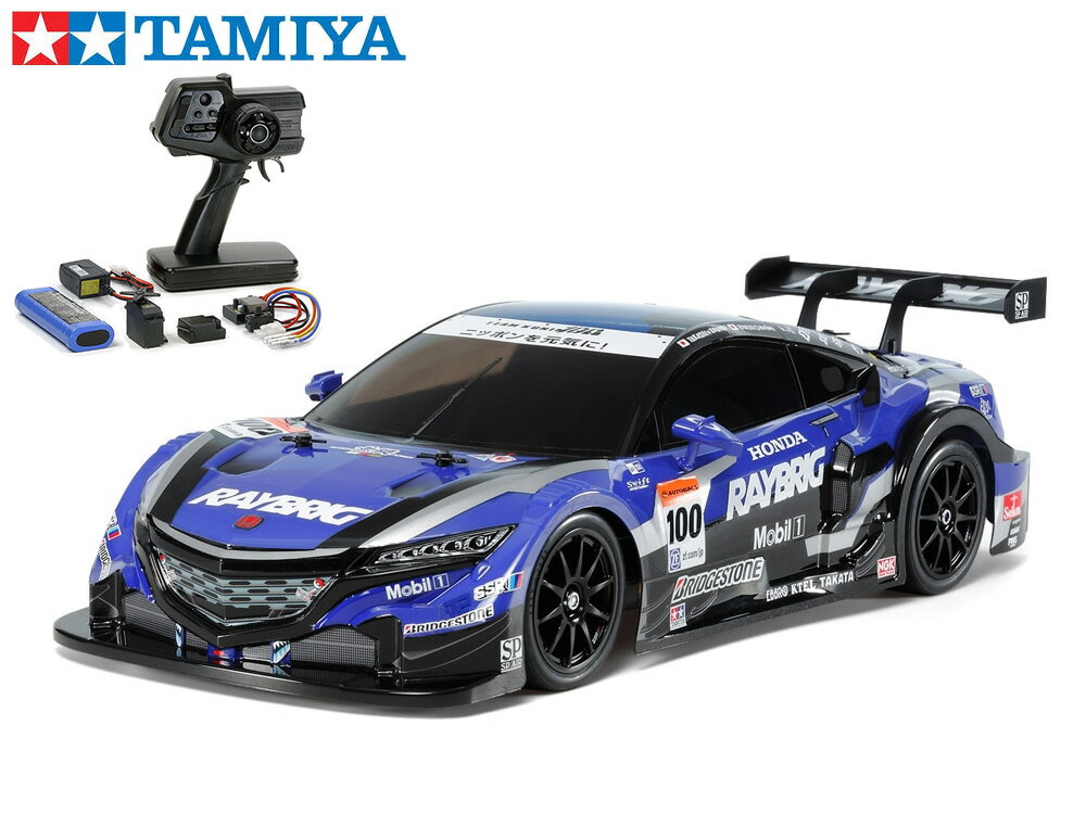 ！ 58599 1/10 電動RC　RAYBRIG NSX CONCEPT-GT （TT-02シャーシ） 組立キット+45053 NEWファインスペック電動RCドライブセット+チャンプオリジナル：フルボールベアリング（未組立） ≪ラジコン≫