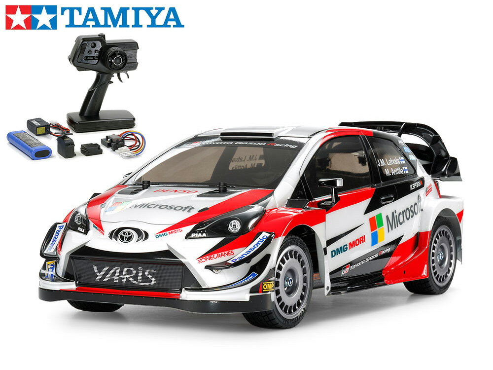 ！【TAMIYA/タミヤ】 58659 1/10 電動RC　トヨタ ガズー レーシング WRT/ヤリス WRC（TT-02シャーシ） 組立キット+45053 NEWファインスペック電動RCドライブセット+チャンプオリジナル：フルボールベアリング （未組立） ≪ラジコン≫